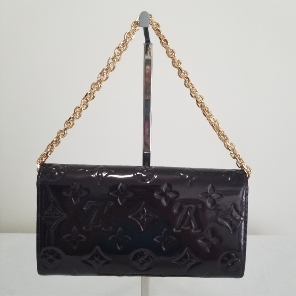 Louis Vuitton vernis portefeuille amarante Sarah Long wallet EUC burgundy - Picture 3 of 16
